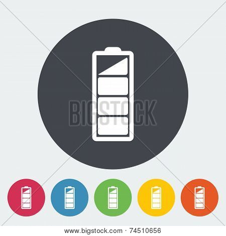 Charging the battery, flat single icon.