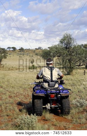 Gold Miner In The Australian Outback Starting Quad