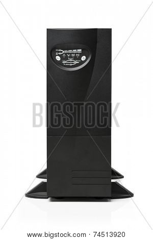 uninterruptible power supply (ups) with reserve battery, isolated on white