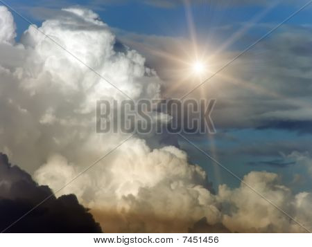 ท้องฟ้าดวงอาทิตย์ Clouds พายุ