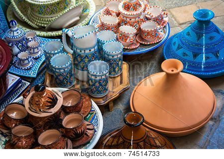 Earthenware In Tunisian Market