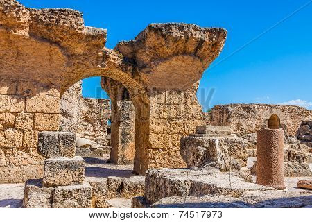 Ruins Of Antonine Baths At Carthage, Tunisia