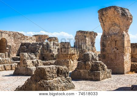 Ruins Of Antonine Baths At Carthage, Tunisia