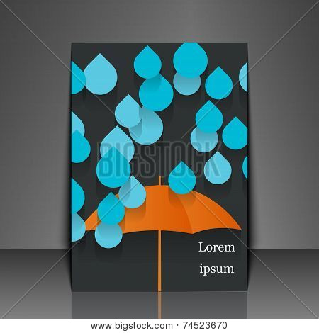 Template flyer with abstract background. Eps10 Vector illustration
