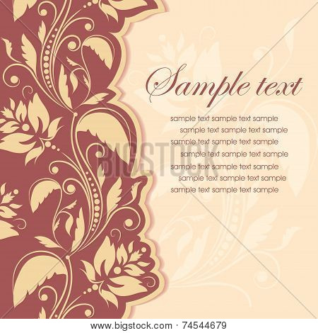 Template frame. Abstract background. Vector illustration