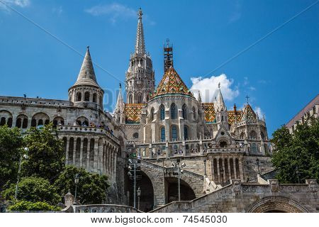 Eurtopa, Hungary, Budapest, Fishermen's Bastion. One Of The Landmarks Of The City.