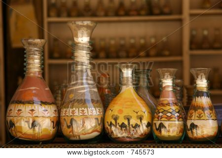 bouteilles de sable