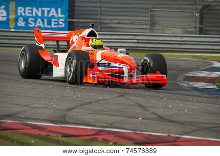 ASSEN, NETHERLANDS - OCTOBER 19, 2014: Nigel Melker (Team Netherlands) wins the Acceleration Grand Prix Formula A1 championships 