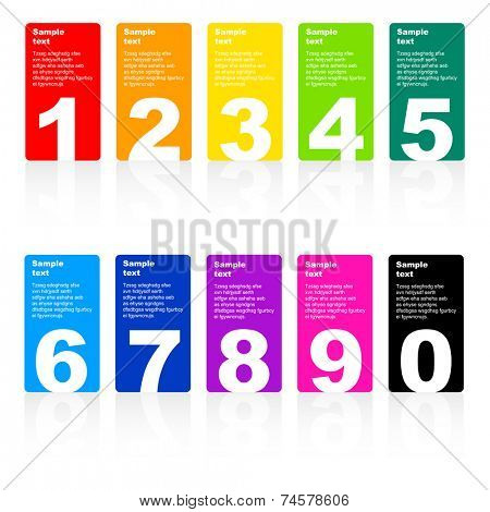 Numbers set with space for you text.