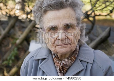 old woman in the park