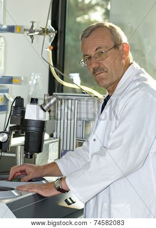 work in laboratory