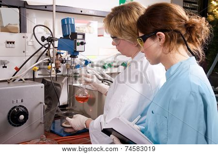 Working in the laboratory