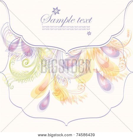 Template frame. Abstract background. Vector illustration