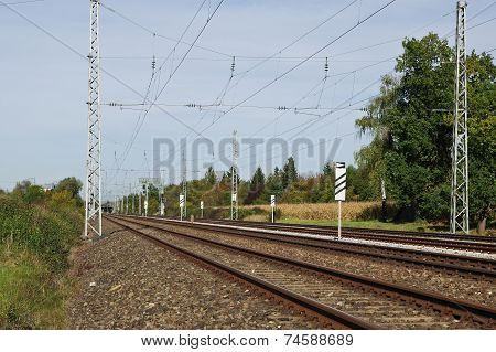 Long And Straight Railway Tracks