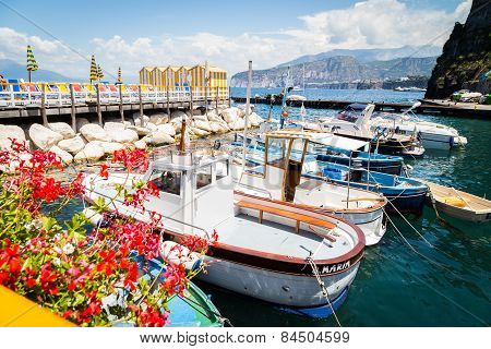 Sorrento, Italy - July 15: View of the town of Sorrento.