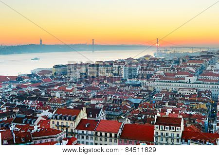 Sunset In Lisbon, Portugal