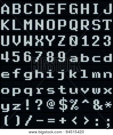 Cool White Dotted Led Display Letter Set