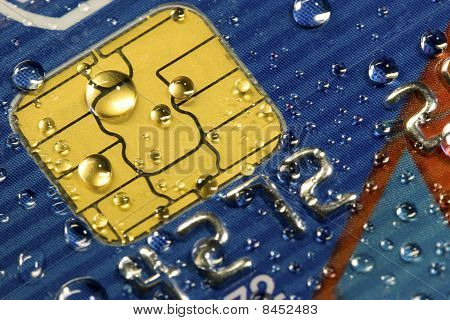Queda de água de cartão chip