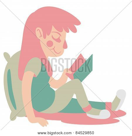 Cute Girl Reading