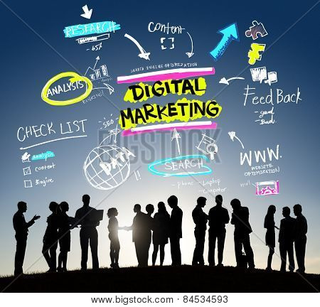 Digital Marketing Branding Strategy Online Media Concept
