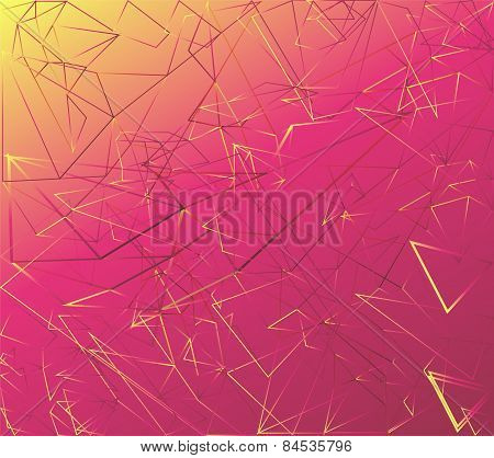 Polygonal background with line triangles