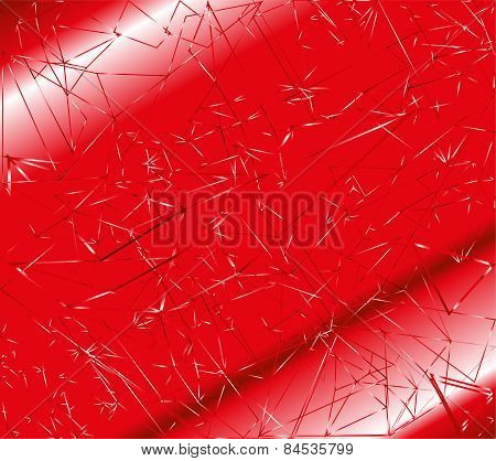 Polygonal background with Red line