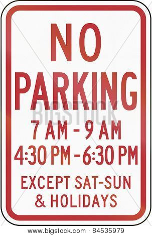 No Parking Red