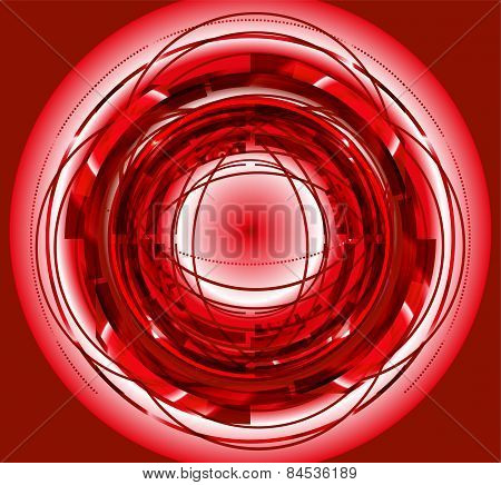 Red Abstract Circle