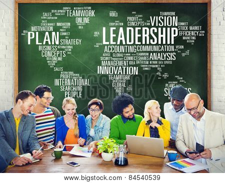 Leadership Boss Management Coach Chief Global Concept