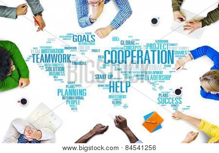 Coorperation Business Coworker Planning Teamwork Concept