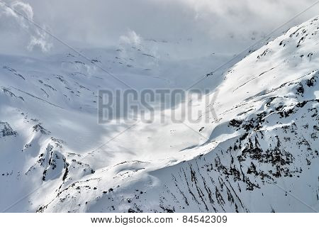 Mountain Baksan Valley, Elbrus And Cheget, Russia.