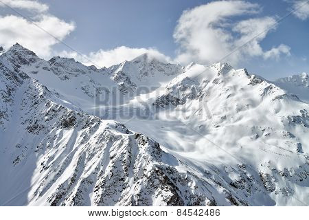 Mountain Baksan Valley, Elbrus And Cheget, Russia.