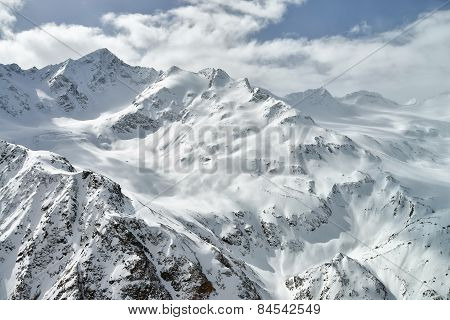 Mountain Baksan Valley, Elbrus And Cheget, Russia.