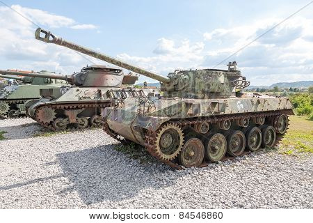 Old abandoned tank, after war in Croatia