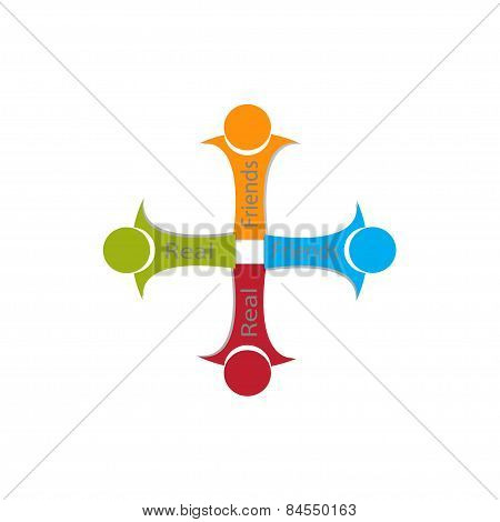 Together Union Symbol Of Friendship, Partnership Logotype.