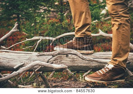 Feet Man walking Outdoor Travel Lifestyle Fashion