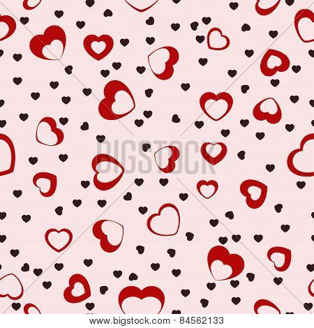 Seamless Pattern With Hearts