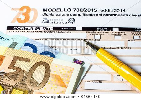 Italian Tax Return Called 730