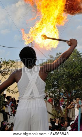 Spitting Fireball