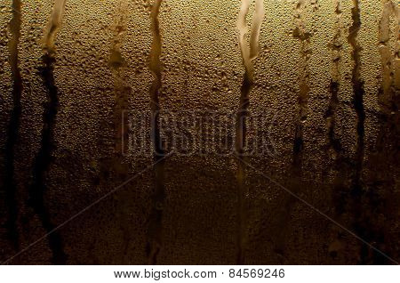 Misted window glass