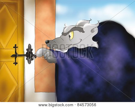 Big bad wolf at granny's house