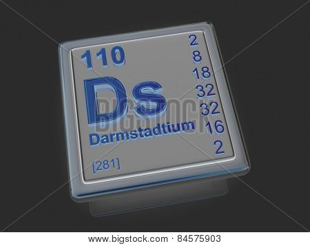 Darmstadtium. Chemical element. 3d