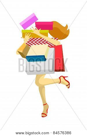 Woman with shopping bags