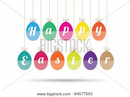 color egg easter flat illustration vector