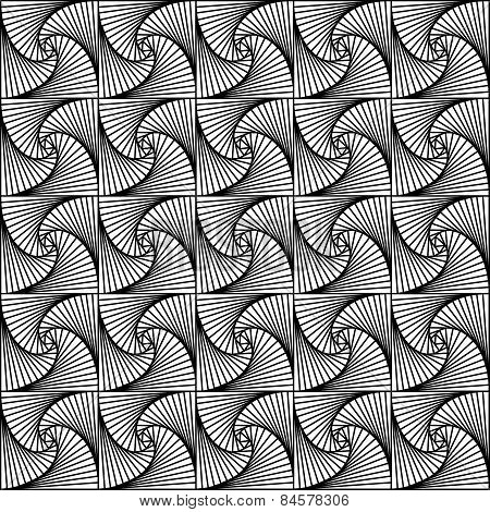 Monochrome illusion - abstract seamless pattern