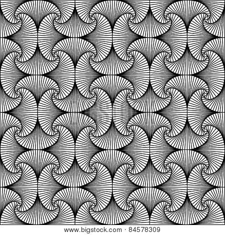 Monochrome illusion - abstract seamless pattern
