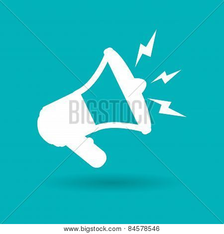 Bullhorn design, vector illustration.