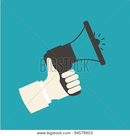 Bullhorn design, vector illustration.