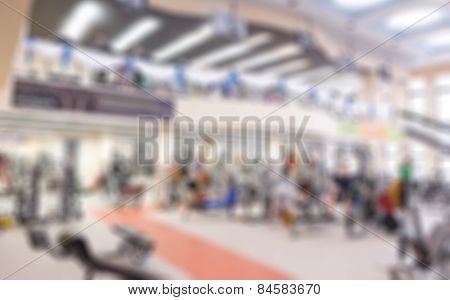 Fitness centre blur background