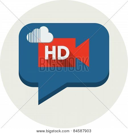 Bubble with Movie Icon